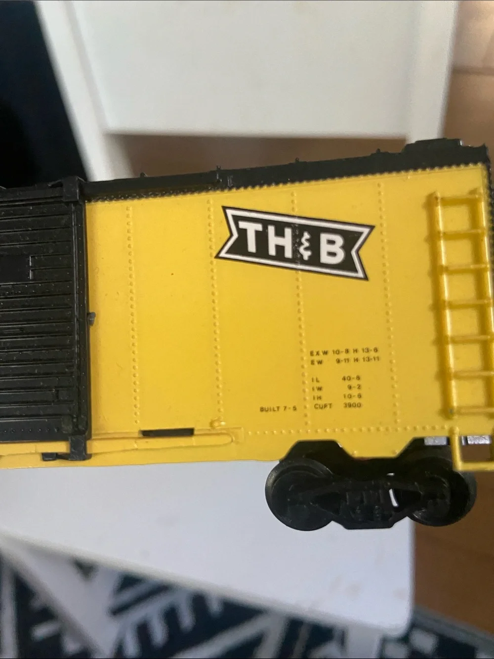 Yellow and Black Boxcar Train Toy - Toronto Hamilton Buffalo